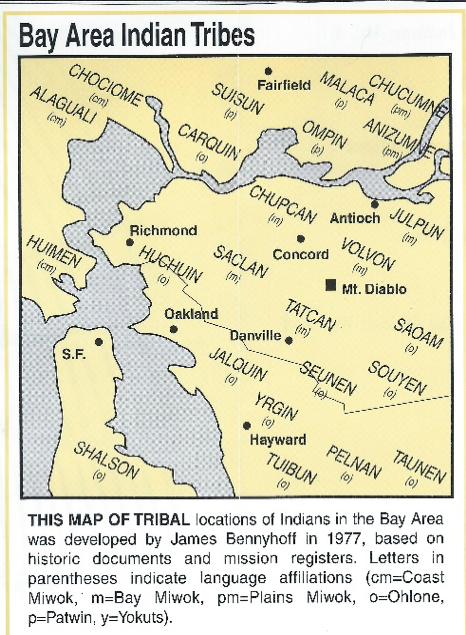 Bay Area Indian Tribes Map