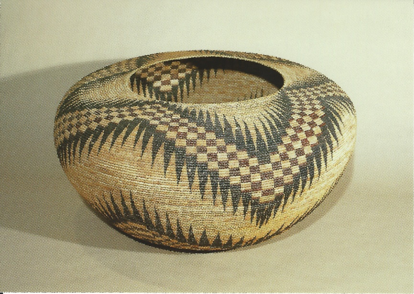 Miwok-Paiute basket by Lucy Telles, 36” in diameter, 1930-1933