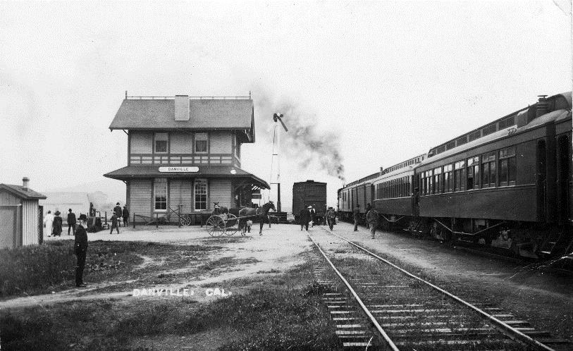 The lively Danville depot about 1892